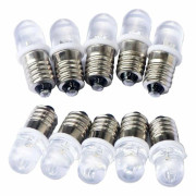 10 st E10 12V LED-spotlampor Varmvit【pl】