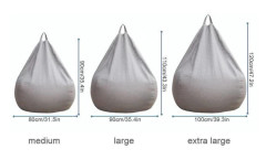 Nya Extra Stora Sittsäck Stolar Sofföverdrag Inomhus Latsäckar kompatibla med Vuxna Barn Kampanjpris Blå 80 * 90cm【pl】