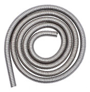 (Specialerbjudanden) 3m Rostfritt Stål Metall Gängad Slang Tråd Kabel Skydd Kabelhylsa Rör Silver 3MX20mm Silver 3000*20mm