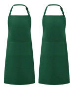 Ink Green Utopia Kök 2-pack Justerbart Haklappsförkläde med 2 Fickor