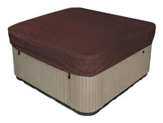 Waterproof Polyester Square Hot Tub Cover Outdoor Spa Cover Brown Square (231*231*30cm)