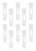 10-pack Vinyl Reparationsklämmor för Vertikala Persienner - För Reparation av Vertikala Fönsterpersienner, Lameller, Gardiner - Vit