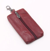 Burgundy Unisex Genuine Leather Key Case, Wallet, Pouch, Keychain
