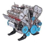 Miniatyr fyrcylindrig motormodell byggsats leksaker för vuxna fyrcylindriga harts ornament