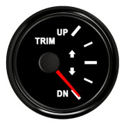 52mm Mätare Upp till Dn Marinbåt Trim Mätare 0-190ohm 167-10ohm Trim Mätare Med Rött Bakgrundsljus 9-32V För Yacht Båt Tillbehör