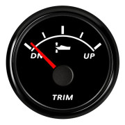 0-190ohm 52mm UP-DN Trim Nivåmätare Vattentät Båt Trim Mätare 9-32V Vänster Höger Trim Mätare med Röd Bakgrundsbelysning för Marin Båt