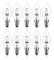 42W E14 C35 Dimbar Halogenlampa AC 220-240V Varmvit 2700K E14 Transparent Halogenljus (10-pack)