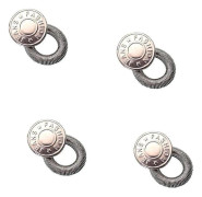 4-pack Jeansknappsförlängare, elastiska midjeförlängare i metall
