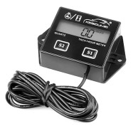 Digital Motortimräknare Varvräknare Mätare Motorvarvtal LCD-display För Bensin Motorcykel Motor 2 4 Taktsmotor Bil Båt