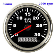 8K Båtvarvräknare Marin Tacho Meter Mätare LCD Timräknare 12V/24V 8000 RPM 85mm Bilvarvräknare Toerenteller 12v Timräknare