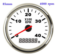 85mm 3000-8000 RPM för båtturtalsmätare marin Tacho mätare LCD timräknare 12V/24V bilturtalsmätare Toerenteller 12v timräknare
