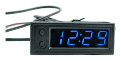 12V 3 i 1 Fordonskit Termometer + Voltmeter + Klocka LED Digital Display Drop shipping