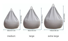 Nya Extra Stora Sittsäckar Sofföverdrag Inomhus Lazy Loungers För Vuxna Barn Kampanjpris Blå 80*90cm