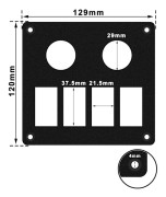 1-vägs 2/4/6/8-vägs svart vippströmbrytare aluminiumlegering hölje hållarpanel för montering av vippströmbrytare Polaris vattentät