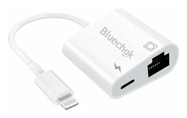 Lightning till Ethernet RJ45-adapter med laddning för iPhone/iPad, stöder 10/100 Mbps höghastighetsnätverk