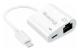 Lightning till Ethernet RJ45-adapter med laddning för iPhone/iPad, stöder 10/100 Mbps höghastighetsnätverk