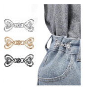 3 Set Justerbara Knappar för Lösa Jeans Byxor Midjejusterare Avtagbar