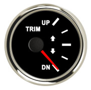 52mm Mätare Upp till Dn Marinbåt Trim Mätare 0-190ohm 167-10ohm Trim Mätare Med Rött Bakgrundsljus 9-32V För Yacht Båt Tillbehör