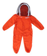 Biodlaroverall i ett stycke med slöja för barn, skyddskläder för biodling (orange L)