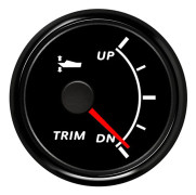 0-190ohm 52mm UP-DN Trim Nivåmätare Vattentät Båt Trim Mätare 9-32V Vänster Höger Trim Mätare med Röd Bakgrundsbelysning för Marin Båt