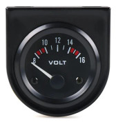 Bil 2 \"52mm Universal Voltmeter 8~16V Volt mätare Vitt Ljus Spänningsmätare bilmätare Racingmätare TT101264