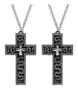 Squid Game Thanos Halsband med Hemligt Fack, Koreansk Punk Kors Halsband Hänge för Kvinnor & Män (D) 2st