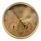 /EA/Analog väderstation 3 i 1 rostfritt stål Ø132 mm - Barometer, termometer, hygrometer, guld