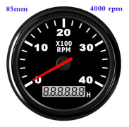 8K Båtvarvräknare Marin Tacho Meter Mätare LCD Timräknare 12V/24V 8000 RPM 85mm Bilvarvräknare Toerenteller 12v Timräknare