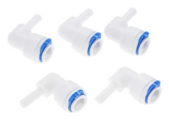 st 1/4 3/8 slangkoppling snabbkoppling 1/4 3/8 stam L RO akvarium vatten plastkoppling omvänd osmos rörkoppling