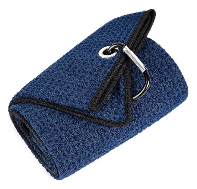 (Marinblå) Mikrofiber Golfhandduk Premium Mikrofibertyg Honung