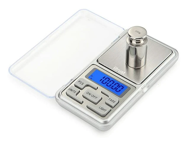 Precisionselektronisk Vågskala Mini Elektronisk Vågskala 0,01g Bärbar Precisionsjuvelervågskala (200g/0,01g)