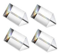 4 st Klar Triangulärt Prisma för Regnbågsljus Kristall Optiska Prismor Glas Fysik Undervisning Refraktion