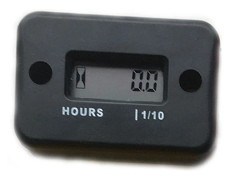 Motorcykelmotor Räknare Timräknare Vattentät Digital Timräknare LCD-display Bärbar Motormätare Timräknare Moto Tillbehör| | Black-max Black