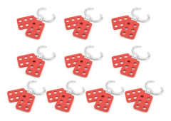 5-pack Lockout Tagout-hasp, 6-hålsdesign hänglås-hasp för lockout-station, säkerhetshasp-lås, upp till 6 arbetare, för industriell kemisk miljö