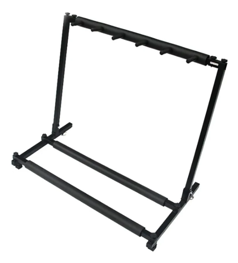 Multi-gitarrställ, robust järnkonstruction, rymmer 5 gitarrer,svart
