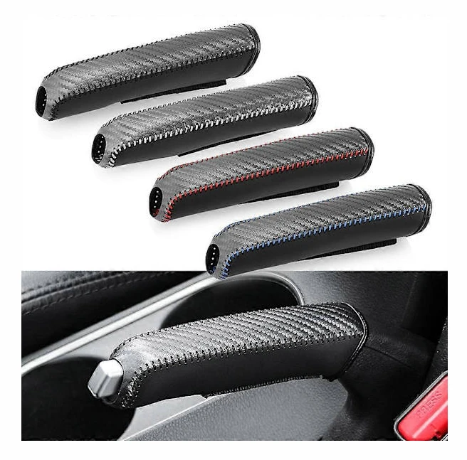 Läderhandbroms för bil, kolfiber, för Volvo V50, S60 Lastbil, S40, XC70, C30, XC60, S80, V40, XC90, XC40 - Perfet