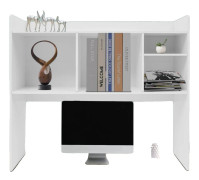 Skrivbordshylla, 95 cm x 27 cm x 9 cm, 6 fack, Belastningskapacitet: 30 kg, Högkvalitativ PVC, Verktygsfri montering