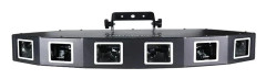 Laserprojektor, RGB 500mW x 2, 120W effekt, AC 100-240V, CE-certifierad, Mått: 51 x 21 x 18 cm