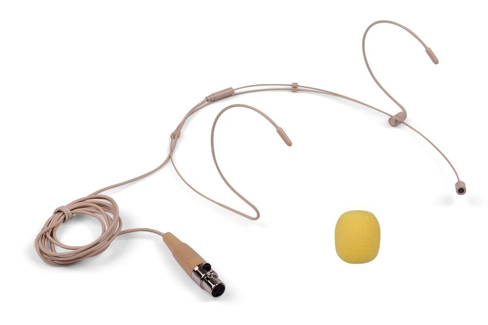 Lätt huvudburen headset Mikrofon Kondensator Mic 4-stifts Mini XLR-kontakt för trådlös Bodypack 3-pin XLR