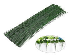 200 Stjälktrådar för Blomsterarrangemang och DIY-hantverk, Mörkgrön, Blomstertråd för Floristblomsterarrangemang 40 cm