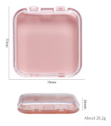 Akryl False Nail Storage Box Smycken Presentbox för DIY Press-o Pink