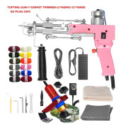 Elektrisk tuftpistol 2-i-1, Set B, med tyg och matt-trimmer, röd