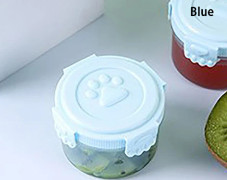 pc Plast Dressing Behållare Sås Sallad Kylskåp Förvaringsburk Blå