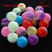 50 st Mini 32MM Klar Transparent Plastkapsel Leksak Överraskning C