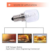 E14 Högtemperatur Lampa 500 Grader 25W Halogen Bubbla Ugnslampa E14 250V 25W Quartz Lampa
