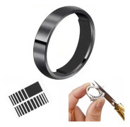 17-pack Ringjusterare - Minska Ringstorlek Svart svart