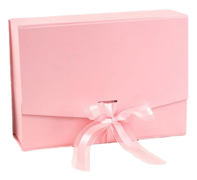 Magnetisk Presentask 26*19*8cm Förpackningsask med Band Dekorativ Ask med Lock Papperspresentaskar Rektangulär Presentförvaringsask