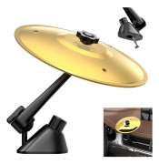 OBOSOE 1/2-Pack Cymbal Bildekoration – Metall Crash Cymbal för Bilens Luftventil, Rolig Musikpryl och Present