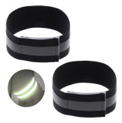 2-pack Reflexband Handledsband Reflex Kardborreband Svart svart
