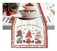 Julbordstablett, Säsongsbetonad Vinterjultomte Julhelg Köksmatbord Dekoration, 13 x 72 Tum